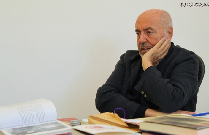 Elio Fiorucci durante l'intervista, fotografato da kristinagi